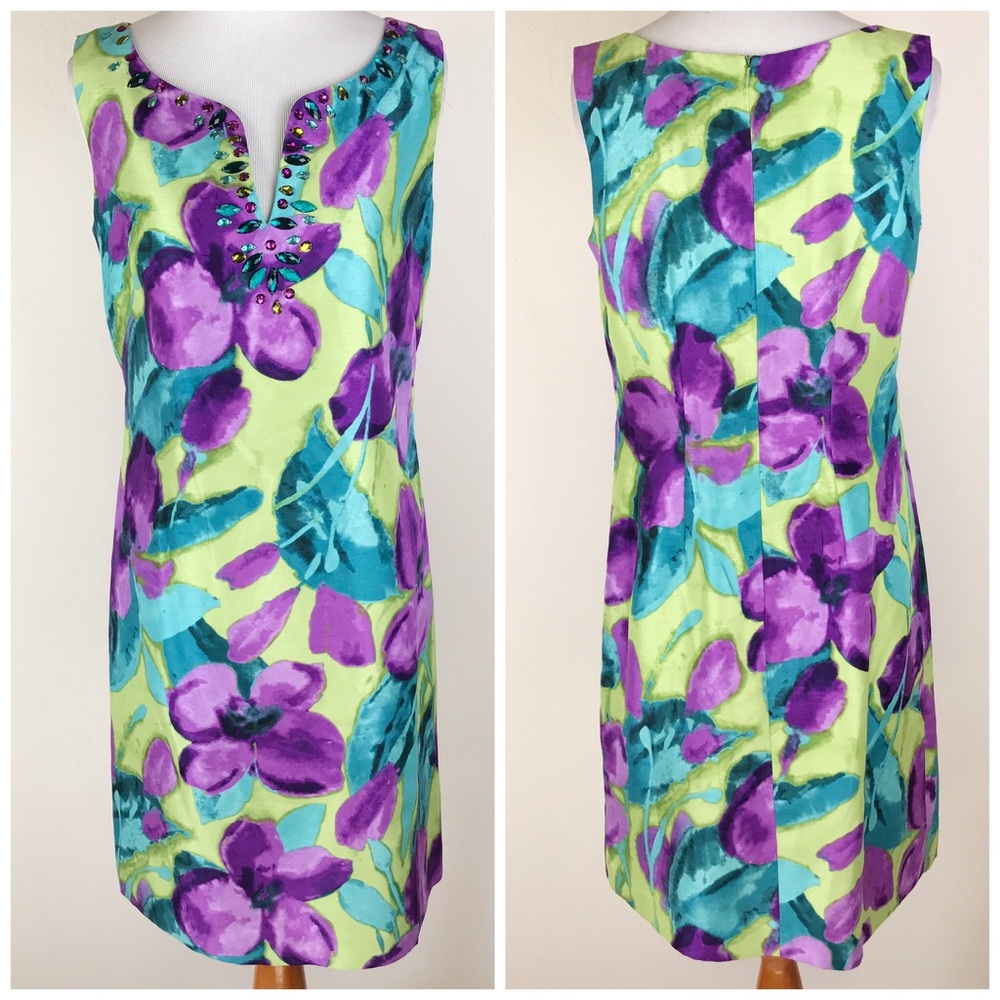 NWT Jessica Howard Jewel Floral Dress